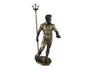 Greek God Poseidon Nude Bronzed Statue Neptune