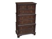 Baldwin Tiered 6 Drawer Birch Tall Chest In Heritage Finish