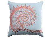 18 In. X 18 In. Gray Decorative Pillow With Embroidery