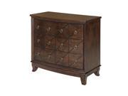 Henley 3 Scored X Curved Drawer Chest With Walnut Finish