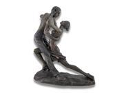Tango Dancing Couple Forward Bow Position Bronzed Statue