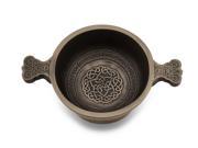 Celtic Knotwork Pattern Bronze Finished Two Handled Quaich Cup