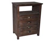Jackson 4 Drawer Rustic Wood Chest