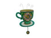 Allen Designs Sunny Cup of Coffee Pendulum Wall Clock