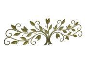 47 Inch Gold Finished Metal Olive Branch Wall Hanging