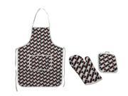 Texas Flag Barbecue Apron Mitt Potholder Set BBQ