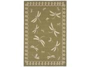 Liora Manne Terrace 1791 76 Dragonfly Green Area Rug 4 Feet 10 Inches X 7.5 Feet