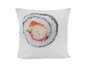 18 in. Sushi Roll and Crab Decorative Throw Pillow