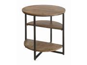 Fairmont Metal And Wood Round Tier End Table