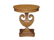 Babibie Abstract Wooden Accent Table 28 Inches Tall 24 Inch Diameter