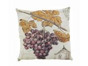 Florence Grapes Grapevine Indoor Outdoor Decorative Throw Pillow 20in.