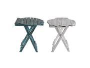 Set of 2 Distressed Finish Nantucket Folding Tables