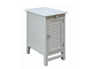 Cape May Cottage White Shutter Door And 1 Pull Shelf Chairside Table