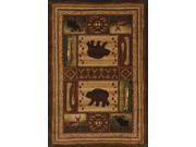 United Weavers Contours Cem Bear Wilderness Toffee Area Rug
