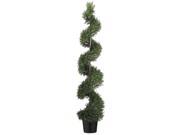 5 Foot Tall UV Protected Plastic Rosemary Spiral in Pot