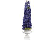 27 Inch Tall Delphinium Berry in Resin Urn