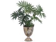 41 Inch Tall Selloum Philodendron Plant in Tin Urn