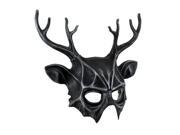 Metallic Finish Deer Antlers Half Face Mask