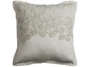 20 In. X 20 In. Natural Decorative Pillow With Cotton Polyester