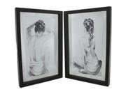 2 Piece Modern Woman Foiled Print In Floating Frame Wall Hanging Set