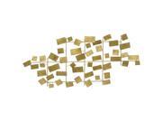 Three Hands Scattered Rectangles Metal Wall Decoration in Gold Tones