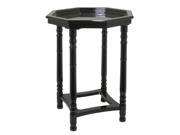 Three Hands Wood Side Table In Gloss Black