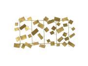 Three Hands Scattered Rectangle Metal Wall Decoration Gold Tones
