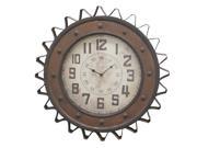 Three Hands Metal Wall Clock Gear Design