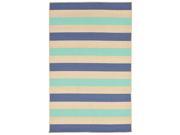 Liora Manne Terrace Multi Stripe Indoor Outdoor Rug Blue 23 Inches X 35 Inches