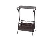 Stamped Black Metal Magazine Rack Accent Stand