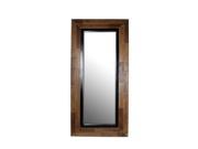 77 X 38 Inch Walnut Finish Wooden Leaner Mirror