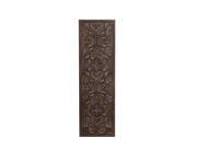 38 X 12 Inch Mediterranean Style Brown Wooden Wall Hanging