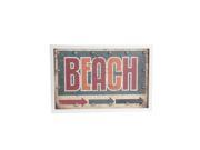Battery Powered LED Lighted Beach Wooden Wall Sign