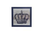 18 Inch Square Black Wooden Frame Crown Wall Hanging