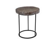 Vintage Look Tree Trunk Slice Outdoor Table 20 1 2 Inch Diameter