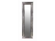 79 X 23 Wood and Aluminum Beveled Wall Mirror