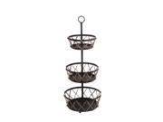 Black Metal and Rope 3 Tier Rack 35 Inches Tall