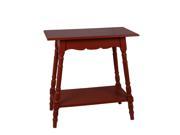 Terracotta Brown Finished Rectangular Side Table 29 Inches Tall