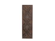 38 X 12 Inch Geometric Pattern Brown Wooden Wall Hanging