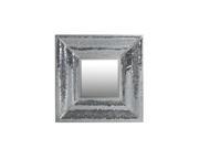 28 Inch Square Crackle Glass Aluminum Accent Mosaic Wall Mirror