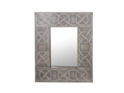 39 1 2 X 31 1 2 Inch Gray Knot Design Wooden Wall Mirror