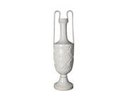 30 Inch Tall White Ceramic Amphora Vase W Handles