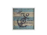 Home is Wherever We Drop Anchor 24 Inch Square LED Lighted Wall Sign