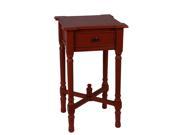 1 Drawer Terracotta Brown Finished Accent Stand 27 1 2 Inches Tall