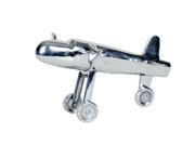 12 Inch Long Solid Polished Aluminum Airplane Statue
