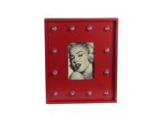 12 X 14 1 2 Inch Red Wooden LED Lighted Wall Photo Frame