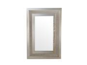 47 1 2 X 31 1 2 Inch Wood and Linen Frame Wall Mirror