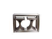 3 Piece Gray Wooden Nesting Accent Table Set