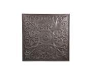 Antique Bronze Finished Stamped Metal Wall Hanging 48 1 2 Inches Square