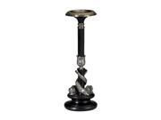 Brass Twisted Dolphin Design Candlestand Silver And Black Finish